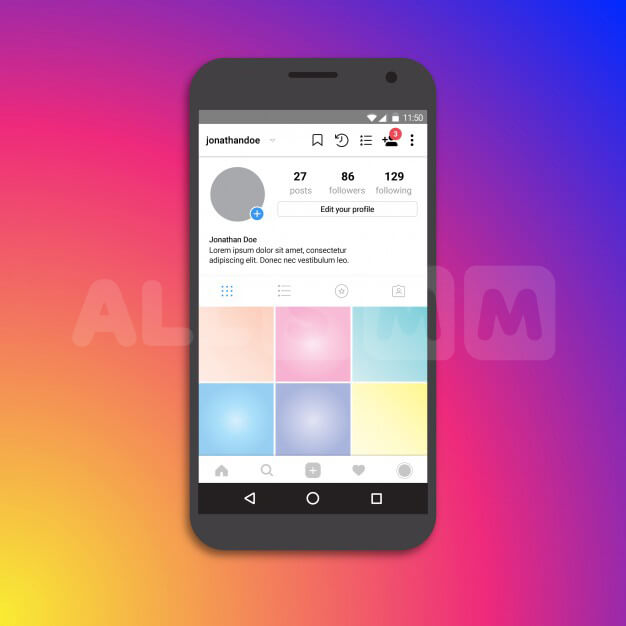 How to issue a profile on Instagram. Efficient algorithm